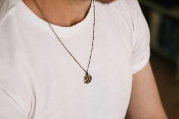 bronze om chain necklace for men - Shani and Adi Jewelry