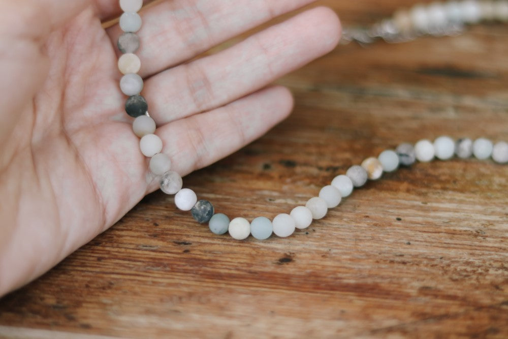 Amazonite necklace for men