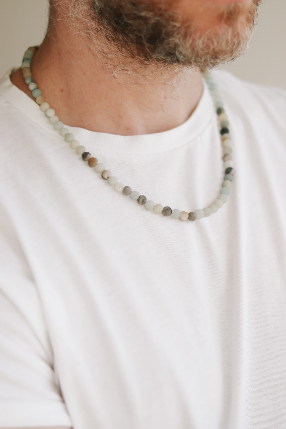 Amazonite necklace for men