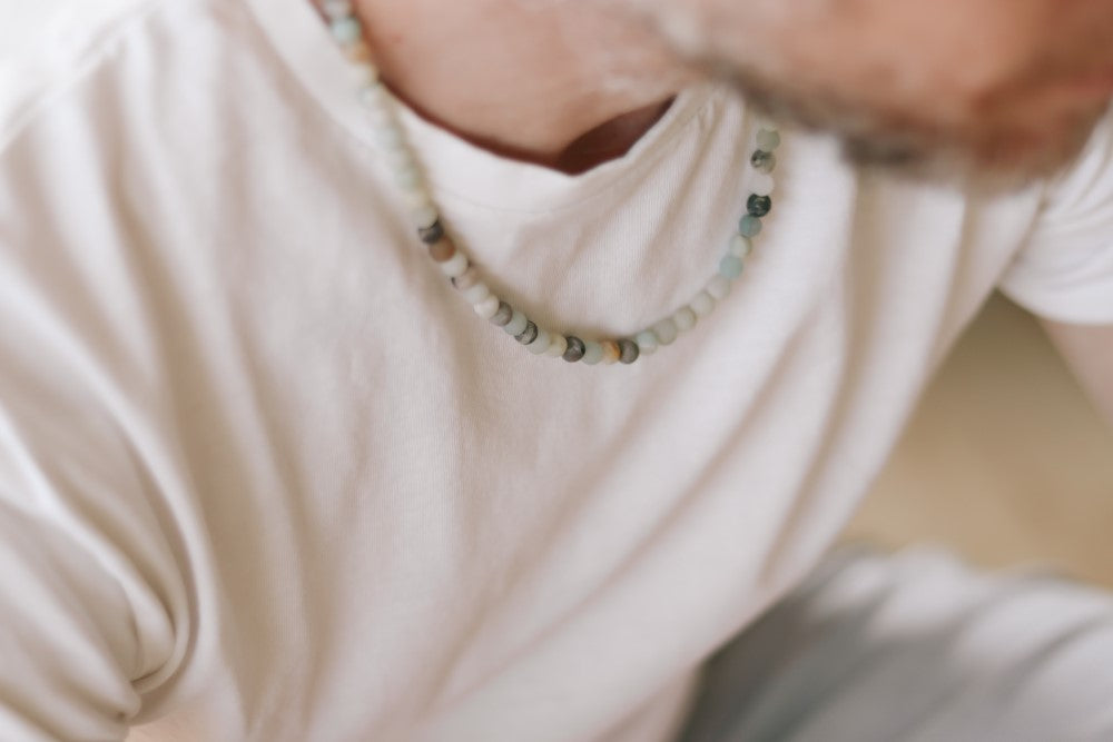 Amazonite necklace for men