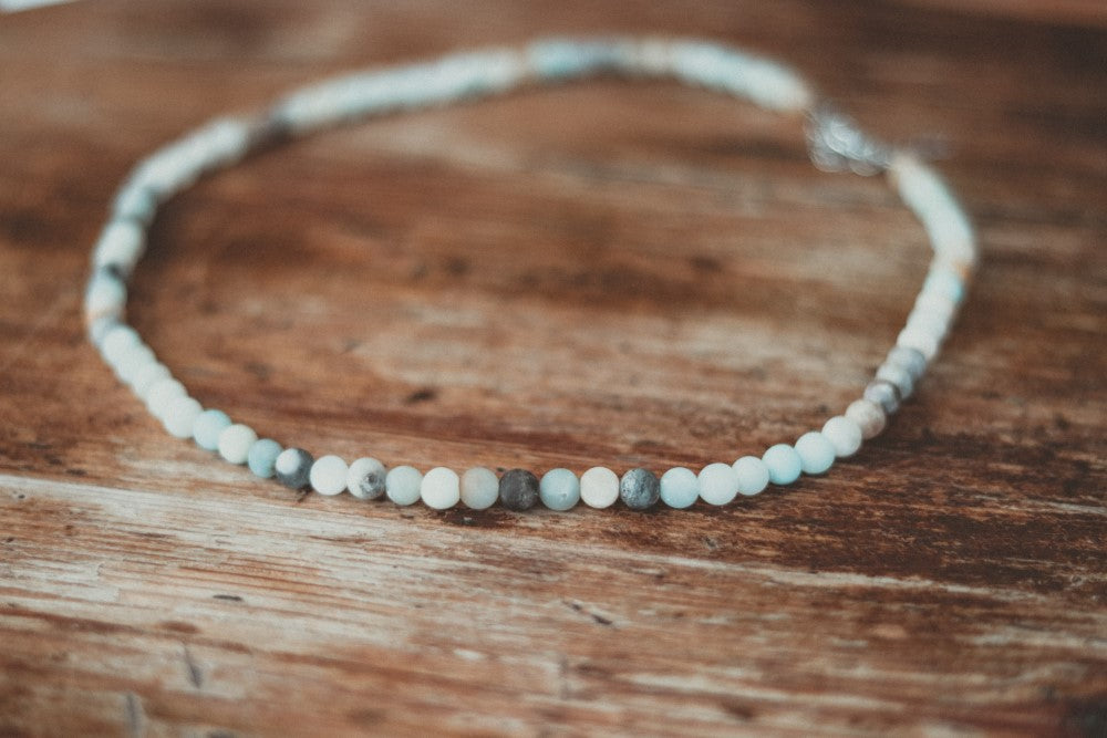 Amazonite necklace for men