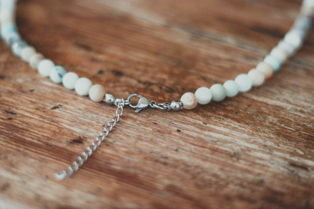 Amazonite necklace for men