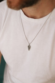 silver spear chain necklace for men - Shani and Adi Jewelry