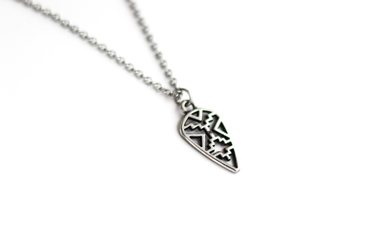 silver spear chain necklace for men - Shani and Adi Jewelry
