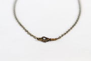 Bronze triangle necklace for men, chain necklace - shani-adi-jewerly