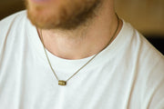 Bronze Hamsa tube chain necklace for men - shani-adi-jewerly