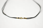 Bronze star of david necklace for men, black cord - shani-adi-jewerly