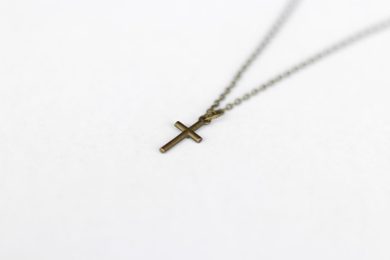bronze cross chain necklace for men - shani and adi jewelry