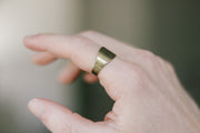 bronze flat ring for men - shani and Adi Jewelry