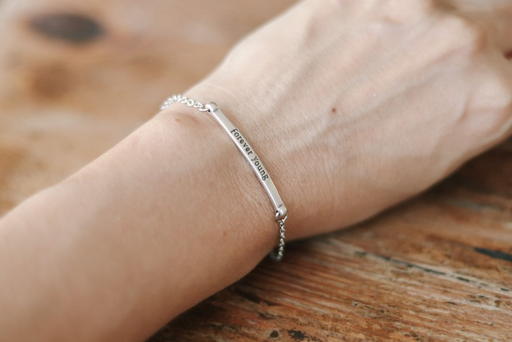 Forever Young bracelet for women silver chain
