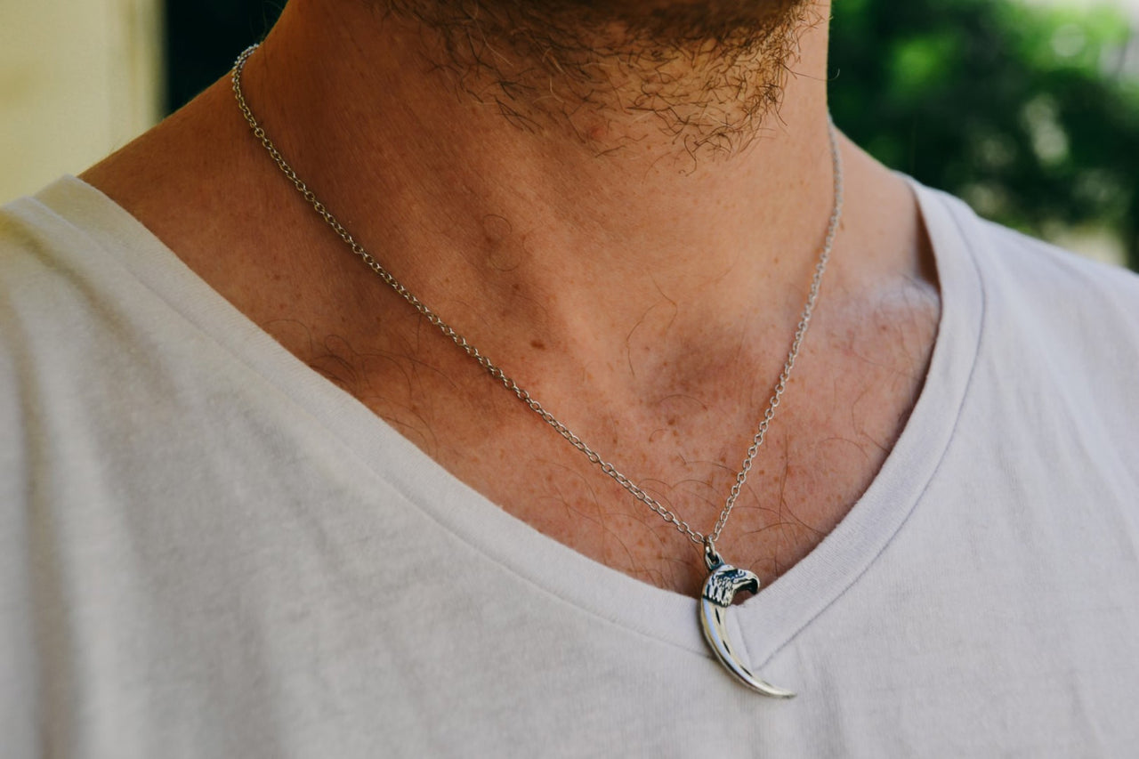 Eagle and Claw chain necklace for men - shani-adi-jewerly