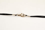 Karma necklace for men, black cord - shani-adi-jewerly