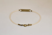 Courage bracelet for men, beige cord - shani-adi-jewerly