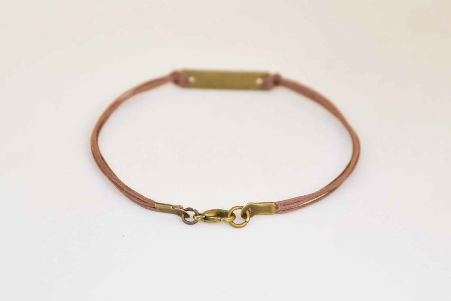 Courage bracelet for men, brown cord - shani-adi-jewerly