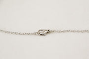 Men's necklace with a silver plaque Hebrew sentence God Bless You, stainless steel chain - shani-adi-jewerly