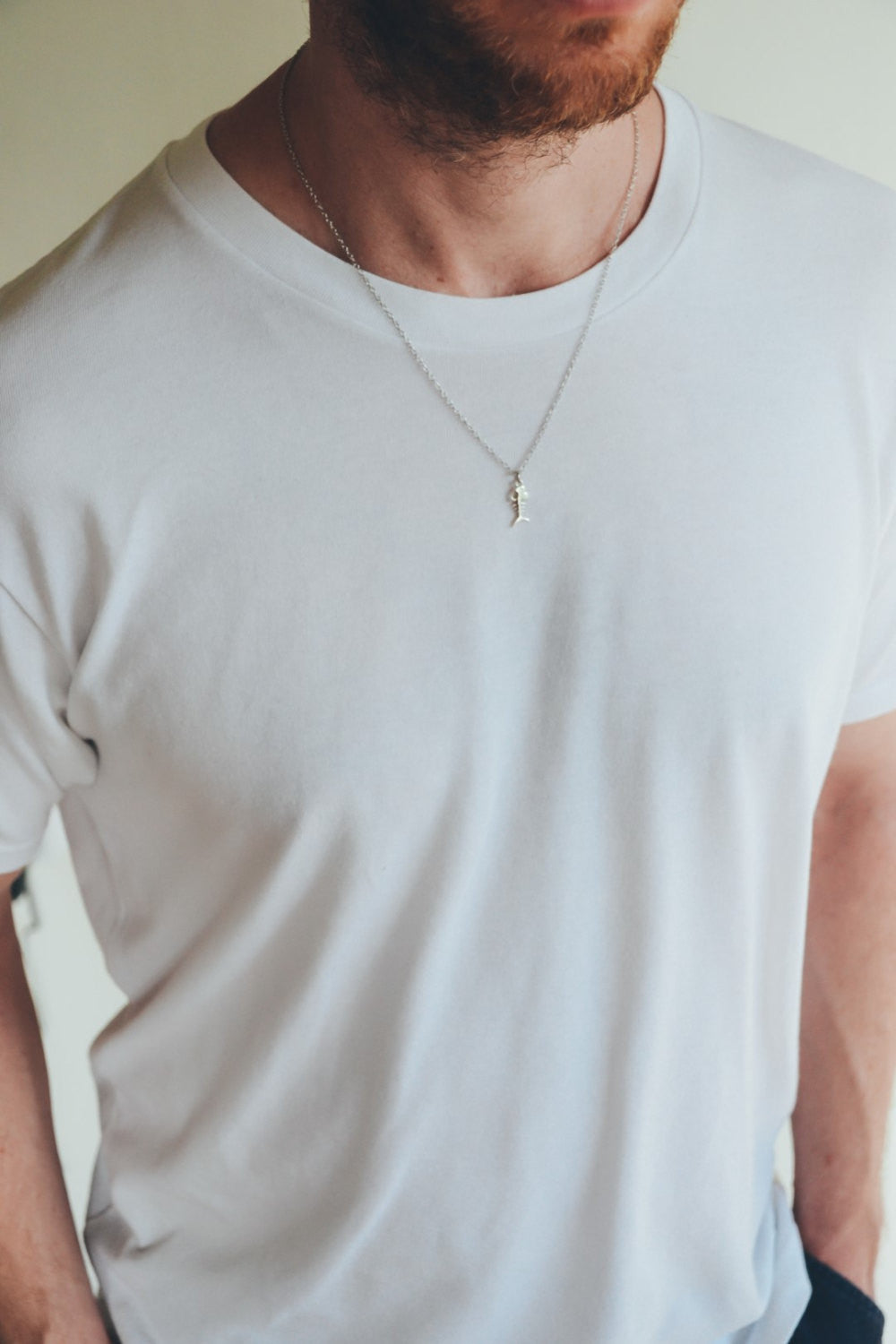 Fish bones Stainless steel chain necklace for men - shani-adi-jewerly