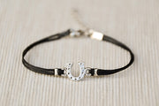Women bracelet with silver tone Horseshoe charm - shani-adi-jewerly