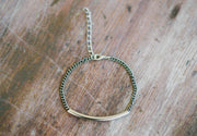 Long tube silver bar chain bracelet - shani-adi-jewerly