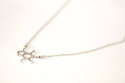 Caffeine molecule necklace for men, stainless steel chain - shani-adi-jewerly