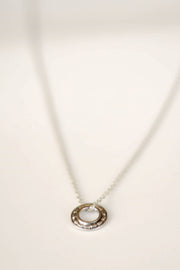 Stainless steel chain necklace for men, circle pendant - shani-adi-jewerly