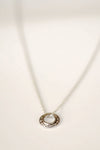 Stainless steel chain necklace for men, circle pendant - shani-adi-jewerly