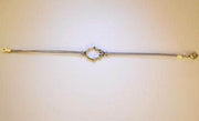 Gray cord bracelet with a silver Hamsa charm - shani-adi-jewerly