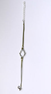 Hamsa Bracelet, green cord - shani-adi-jewerly