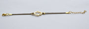Brown cord bracelet with gold hamsa charm - shani-adi-jewerly