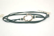Wrapped hamsa bracelet, blue cord - shani-adi-jewerly