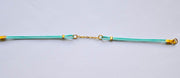 Turquoise cord bracelet with a gold chain - shani-adi-jewerly