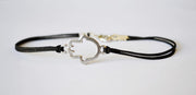 Hamsa bracelet for men, black cord - shani-adi-jewerly