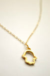 Gold chain women's Hamsa necklace - shani-adi-jewerly