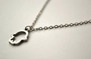 Silver Hamsa, stainless steel chain necklace for woman - shani-adi-jewerly
