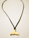 Gold whale tail necklace - shani-adi-jewerly