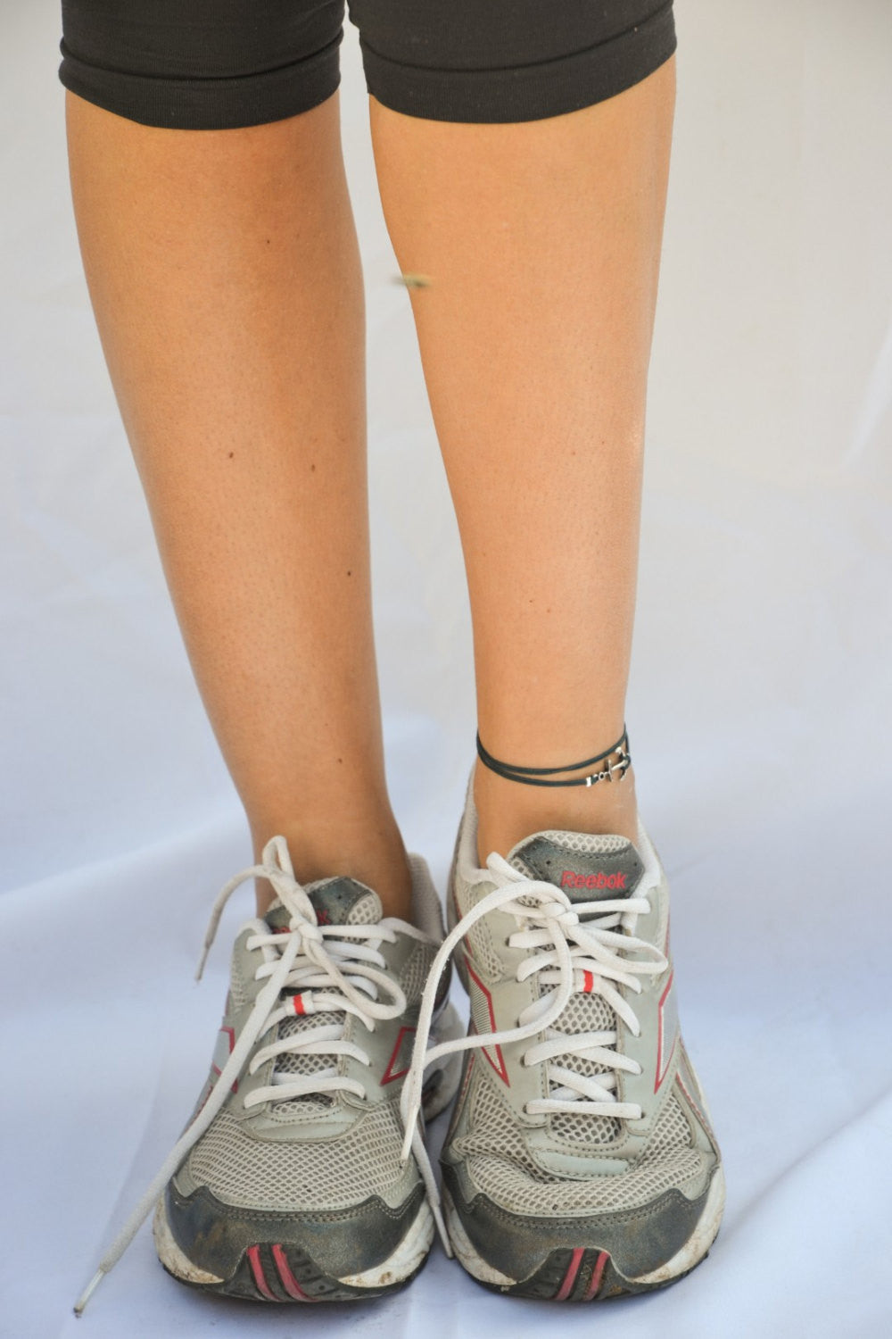 Nautical wrapped anchor anklet with blue cord - shani-adi-jewerly