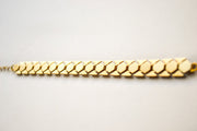 Bold geometric flat gold chain bracelet - shani-adi-jewerly