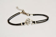 Women bracelet with Tibetan silver Om charm - shani-adi-jewerly
