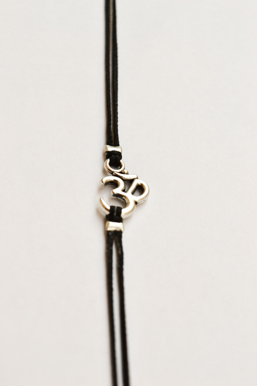 Women bracelet with Tibetan silver Om charm - shani-adi-jewerly