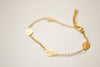 Dainty gold leaves chain bracelet - shani-adi-jewerly