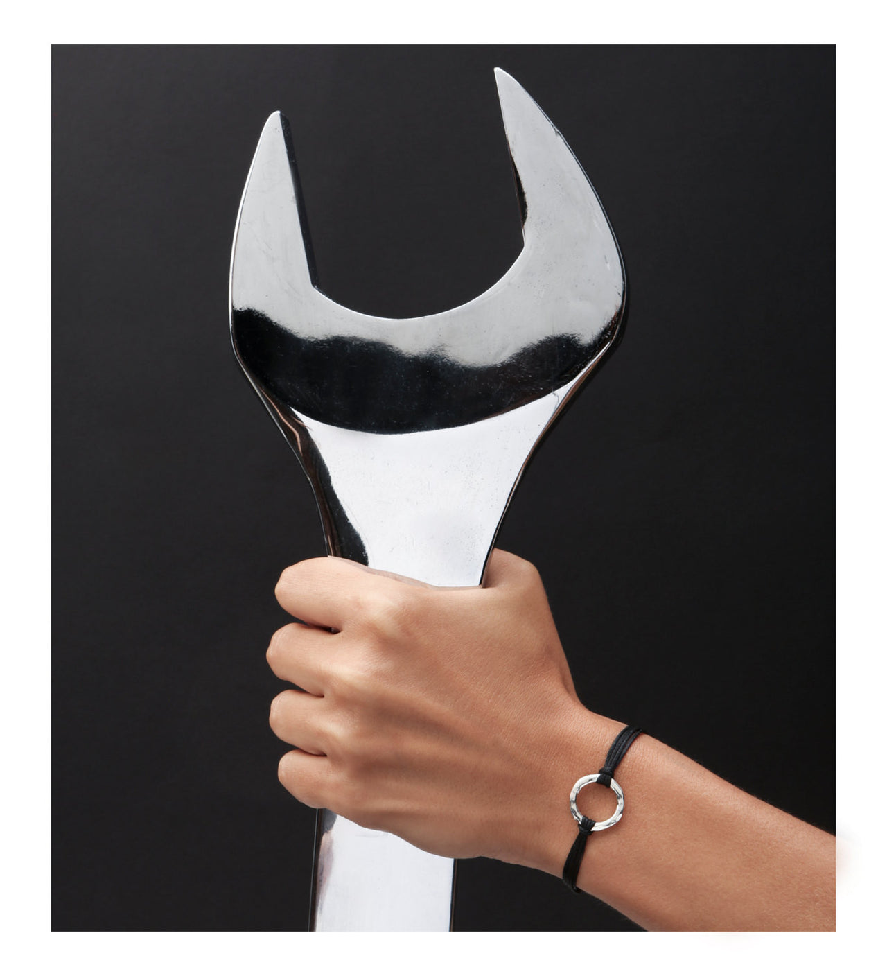 Karma bracelet, black cord - shani-adi-jewerly