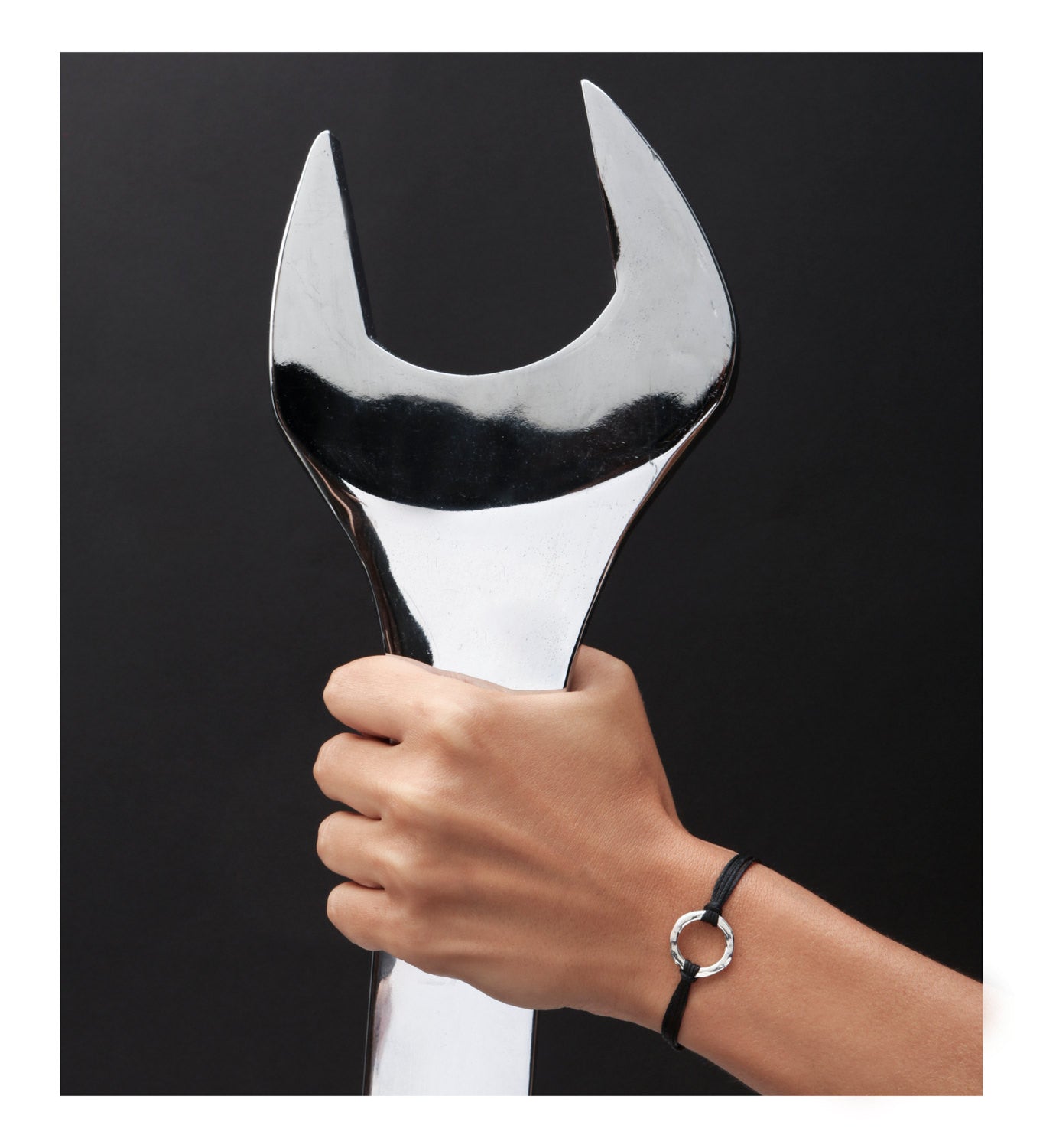 Karma bracelet, black cord - shani-adi-jewerly