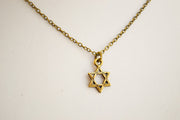 Bronze Star of David chain necklace for men - shani-adi-jewerly