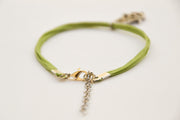 Green cord Hamsa Bracelet - shani-adi-jewerly