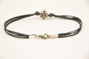 Infinity bracelet for men with gray cord - shani-adi-jewerly