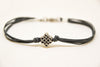 Infinity bracelet for men with gray cord - shani-adi-jewerly