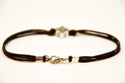 Infinity bracelet for men, brown cord - shani-adi-jewerly