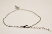 Stainless steel chain ankle bracelet with dangle cross charm - shani-adi-jewerly