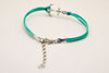 Multi-cord bracelet with a silver plated anchor charm - shani-adi-jewerly