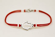 Red Kabbalah Hamsa bracelet for men, red string - shani-adi-jewerly