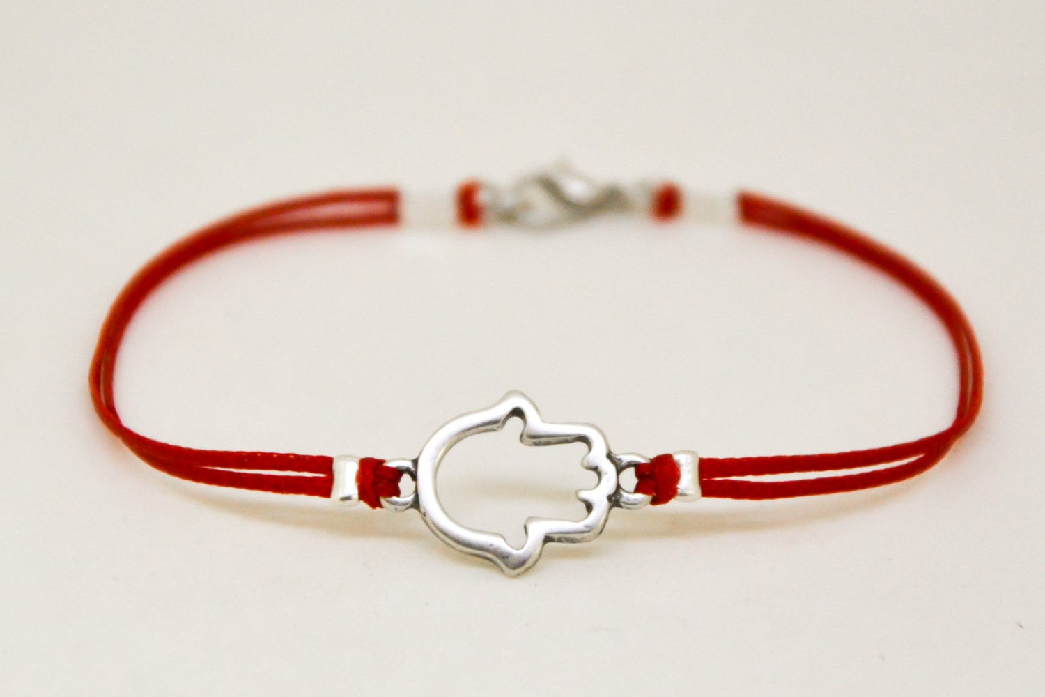 Red Kabbalah Hamsa bracelet for men, red string - shani-adi-jewerly
